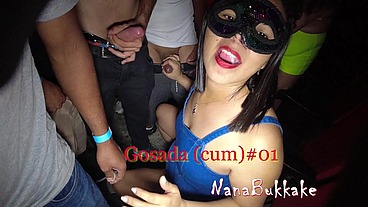 Levei 20 gozadas na boca durante gangbang que fiz em um cinema porno em Sao Paulo - Parte 1-3