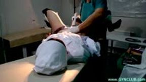 Nurse exam & orgasm on gyno chair