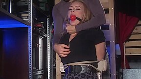 Blonde Damsel Tied Up And Gagged
