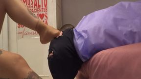 FOOT GAGGING AND FUCKING MOUTH CLEOPATRA AND MALE SLAVE