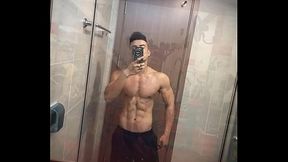 Vietnamese Muscle Man Jerking Off