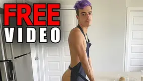 Purple-Haired Twink Sean Peek Gobbles Huge Load from Ripped Manuel Skye – Kitchen Heat 18+