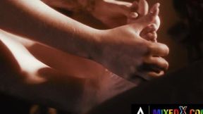 Lesbian vampire babes feast on each other's luscious snatch, succumbing to eternal thirst