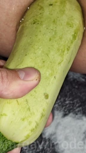Zucchini Eggplant dick! Wow , Hot !   Clip 1