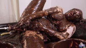 Glazed with chocolate