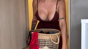she caught me jerking off with her panties