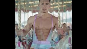 Cross-Dressing Carnival Day - Exhibitionist Guys in Lingerie and Panties Enjoying the Rides, the Fair, and each Other