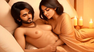 Super-steamy Indian desi fresh duo rock hard fuckfest in the guest room