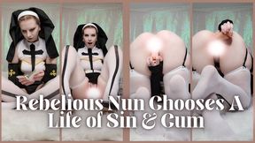 Rebelious Nun Chooses A Life of Sin & Cum - Dessa Cado - Dildo Fucking - Roleplay