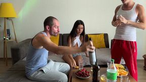 bisexuals A girl and two guys fuck juicily in different positions at a house party - 3 83