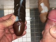 As Requested - Pissing While Docking Suction Cup Dildo, Tasting My Hot Piss & Swallowing My Cumshot