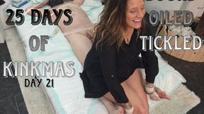 25 Days of Kinkmas Day 21: Bound Oiled & Tickled