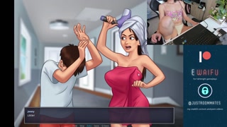 Streamer girl playing Summertime Saga EP 2