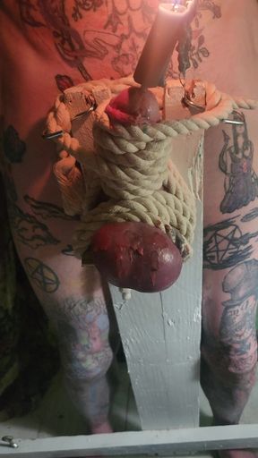 Goode Girl Flogging Balls by Candle Light Pt2