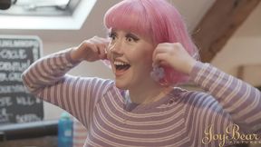 peek behind the scenes during filming of joybear feature coupling