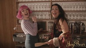 peek behind the scenes during filming of joybear feature coupling