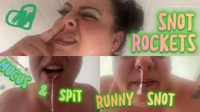 Snot Goddess ASMR: Messy Mucus Play in Shower - Slime Close-Up - Nose Blowing