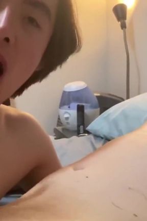 Asian BF Sucking Big White Dick &amp; Swallowing Thick Load