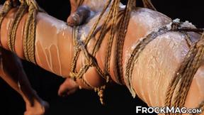 ”ToolBoi had his legs & hips held up while covered with wax”