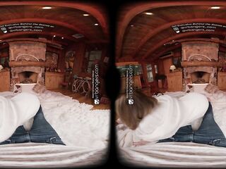 VR Bangers: Hawt Golden-haired Sucks And Screws During Romantic Getaway In A Country Cottage - VR Porn