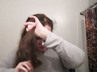 Hair Journal: Combing Lengthy Unshaved Strawberry Golden-haired Hair - Week 9 (ASMR)