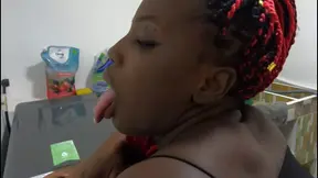 Black girl cheats on boss with big booty fuck in laundry area