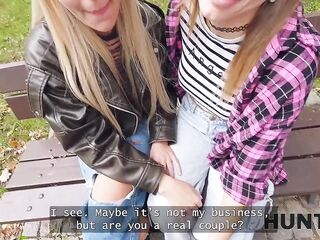 HUNT4K. Hawt and concupiscent lesbo Zlata Shine decided to bang to get a job in front of her GF