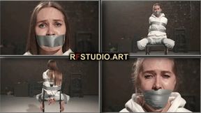 Ivanka - Chair bondage with tightly packed mouth (UHD 4K MP4)