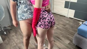 I sucked and fucked my Indian stepsister and licked her pussy because she was wearing red gloves and I got really horny