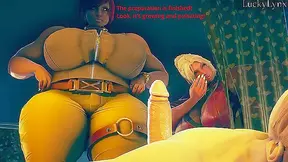 The Ritual - Part Two - Huge 3D bbws deepthroat the cock of petite man