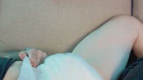 Incontinent amputee masturbates in diaper