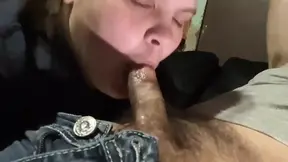 Cum Craving Wife Sucks Thick Small Hairy Cock Taking A Mouth Full And Swallowing It