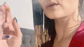 Smoking Hot Skincare: Wet Hair Brushing & Cigarette Seduction