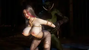 3D BBW Asian MILF Got Her Pussy Fucked so Hard by Huge Monster Dick