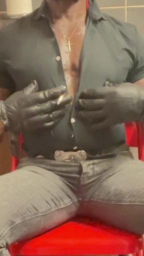 Black Leather Smoking Dad