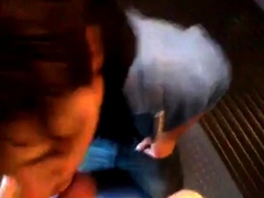 Outdoor Fun: Blowjob and Cum Swallow