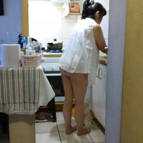 Mom in kitchen