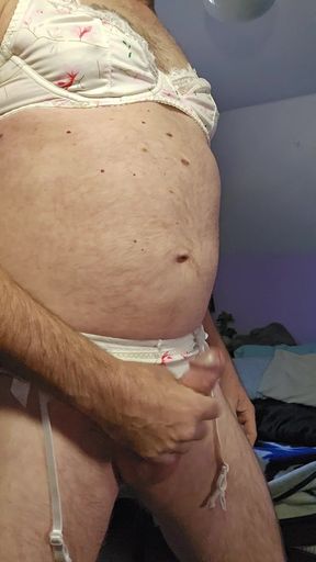 Fun in My White Bra and Panties