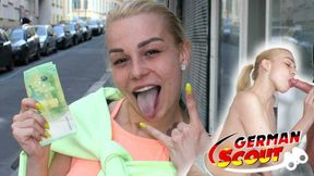 GERMAN SCOUT - TINY GIRL REBECCA BLACK PICKED UP AND FUCKED RAW