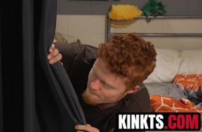 Trans Aspen Brooks trains Mickey OBriens tight ass with her fat cock