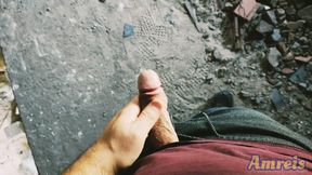 Hot Summer Cum. Part 2. Long Jerk off and Walking Around an Abandoned Building.