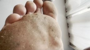 "Dirty Barefoot Macro Lens Smothering By Man!" - Dirty Male Soles & Toes
