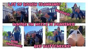 SPANKING, WEDIES, PUNISHMENT - RED BUTTCHEEKS FOR A DUMB WHORE