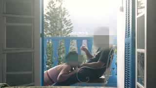 Married woman secretly has sex with her husband's friend.