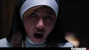 Desperate Nun Develops Massive Dildo and Craves Forbidden Lesbian Sex