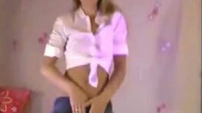 Luxurious cute blondie seductively dances on webcam