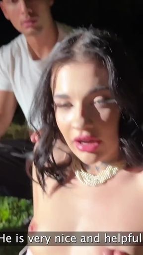 HUNT4K. She loves to suck strangers cock and cheat on her BF in public   Clip 1