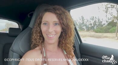 Misschaudexxx French slut deep throat blowjob trio in public dogging