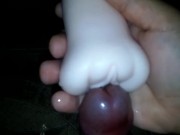 Grizzly fucks his fleshlight part 3