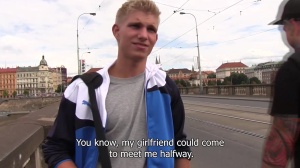 young sportsman shows his 10-Pounder in public place